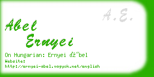 abel ernyei business card